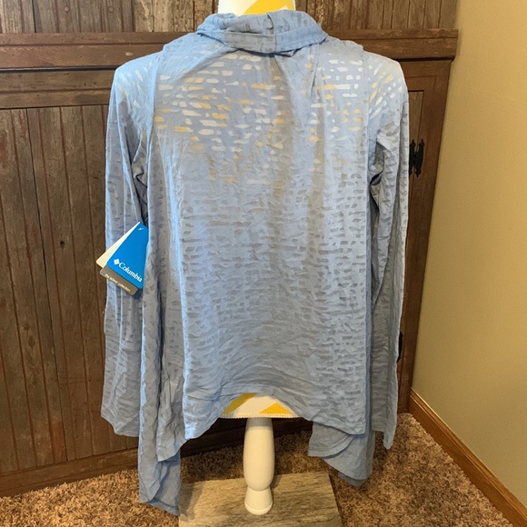 NWT Women’s Columbia Adera Collection Dusty Slate Blue Open Front Cardigan Shawl - Picture 9 of 11